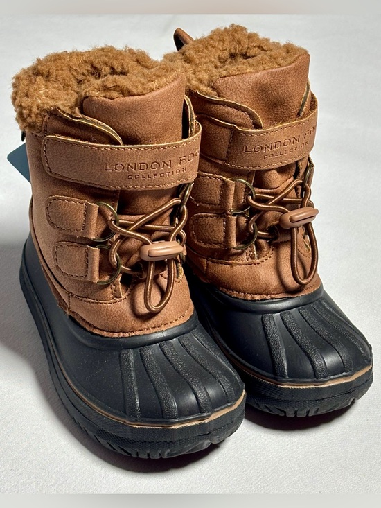 London Fog Other - London Fog Lined Winter Snow Boots Toddler Size 6 Brown Black New w Tags